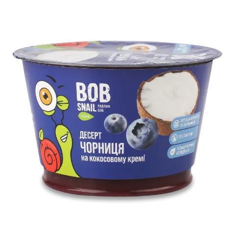 Десерт Bob Snail чорниця на кокосовому кремі