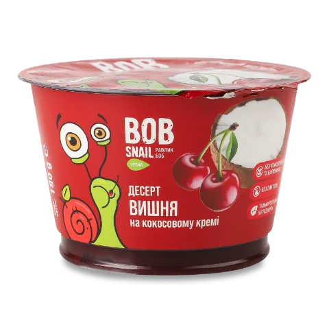 Десерт Bob Snail вишня на кокосовому кремі