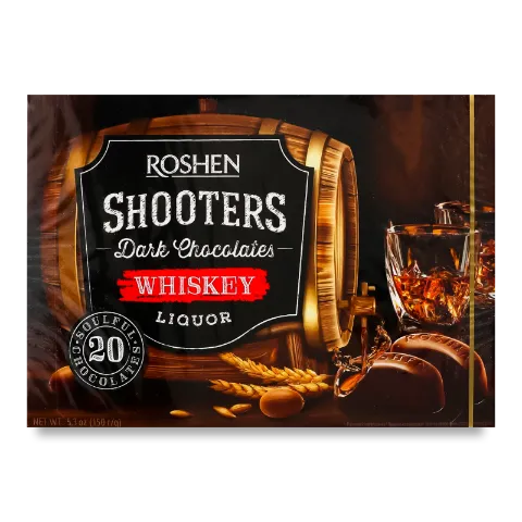 Цукерки Roshen Shooters Whiskey шоколадні