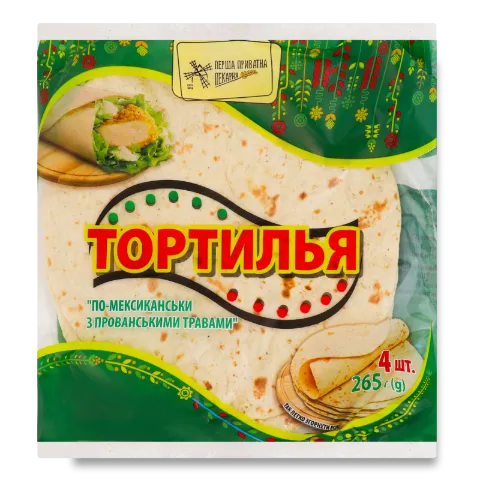 Коржі «Перша Приватна Пекарня» Tortillas прованські трави