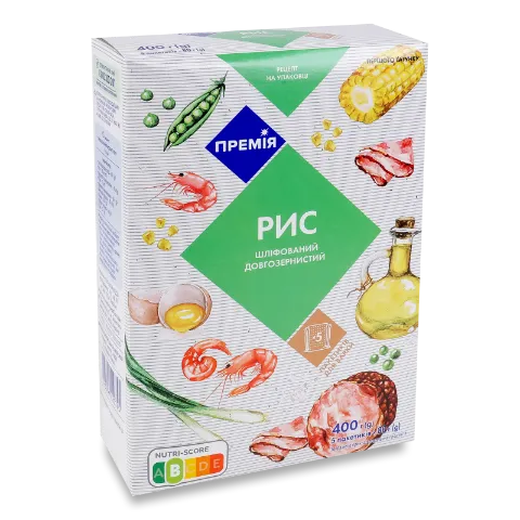Рис Премія шлифованный длиннозернистый перв сорт
