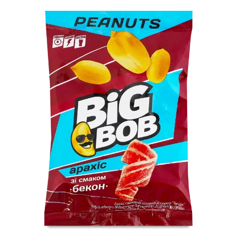 Арахіс Big Bob смажений зі смаком бекону