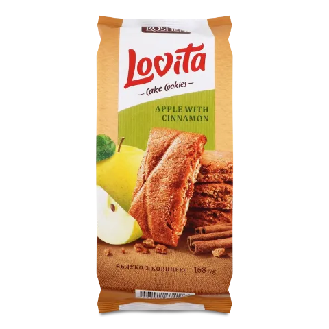 Печиво Roshen Lovita Cake Cookies з яблуком і корицею