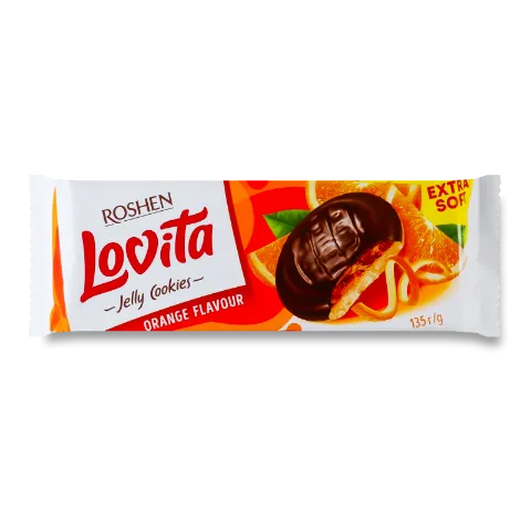 Печиво Roshen Lovita Jelly Cookies зі смаком апельсина