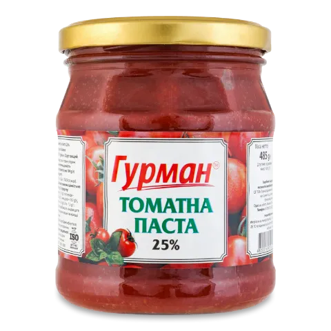 Паста томатная Гурман 25% стекло