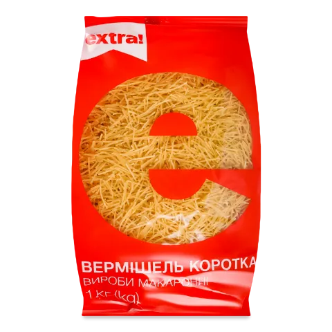 Изделия макаронные Extra! Вермишель короткая