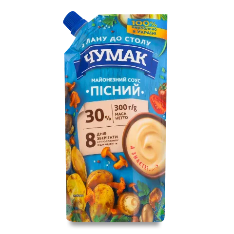 Соус «Чумак» «Пісний» майонезний 30% д/п
