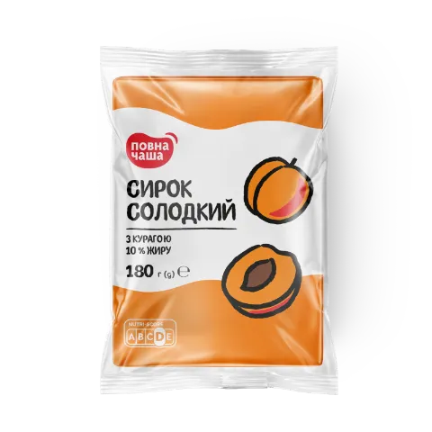 Масса творожная Повна Чаша курага 10%