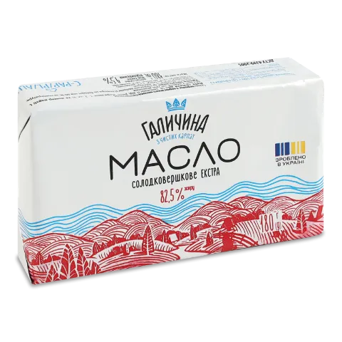 Масло солодковершкове «Галичина» 82,5%