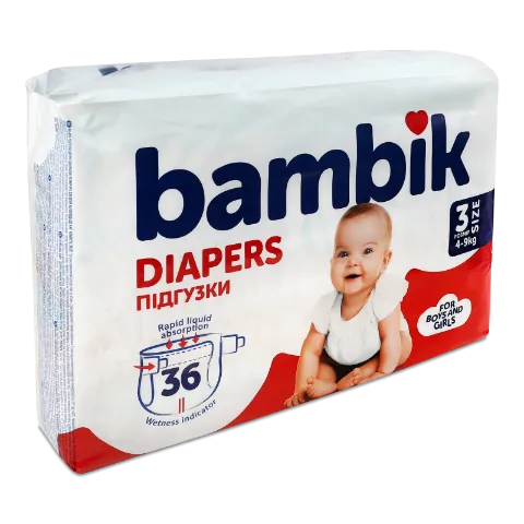 Підгузки Bambik Medium Midi 4-9 кг В*