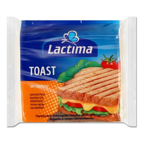 Сир плавлений Lactima тостовий 35% скибочками