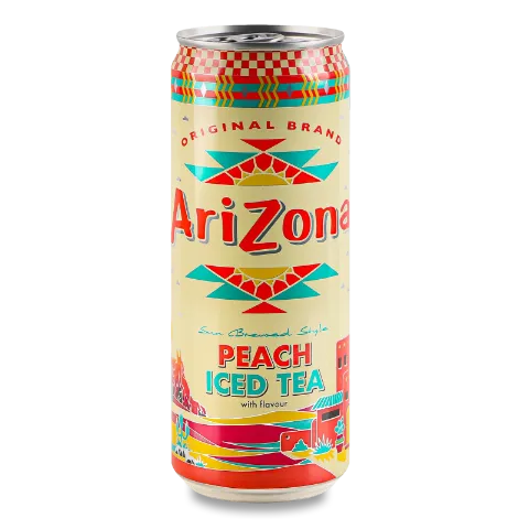 Чай холодний Arizona чорний зі смак персика з/б В*