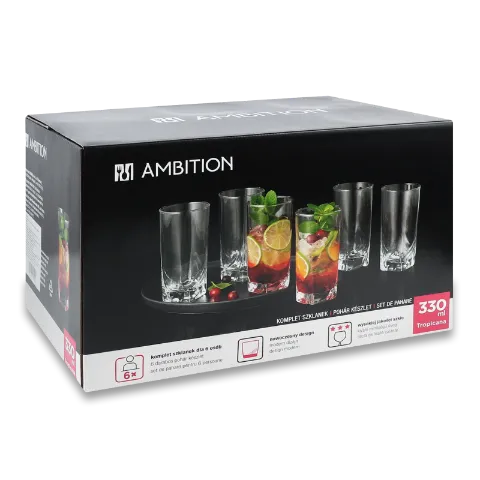 Стаканы для сока Ambition Tropicana 330мл