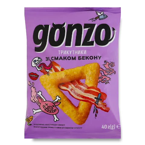 Трикутники кукурудзяні Gonzo зі смаком бекону