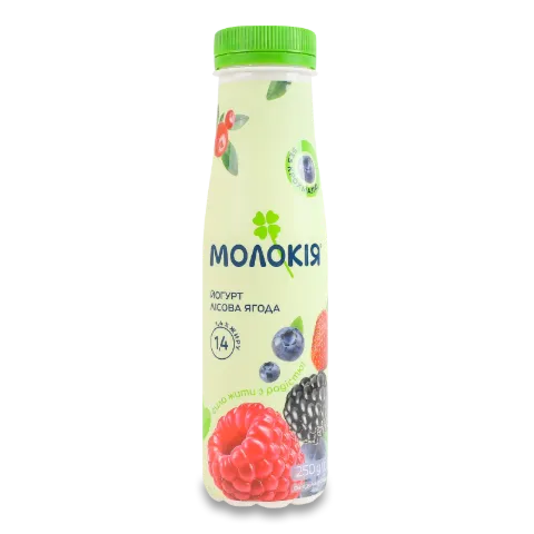 Йогурт «Молокія» «Лісова ягода» 1,4%, пляшка