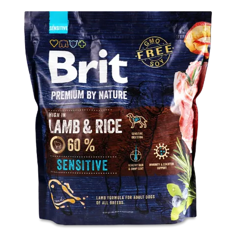 Корм для собак Brit Sensitive ягня-рис сухий