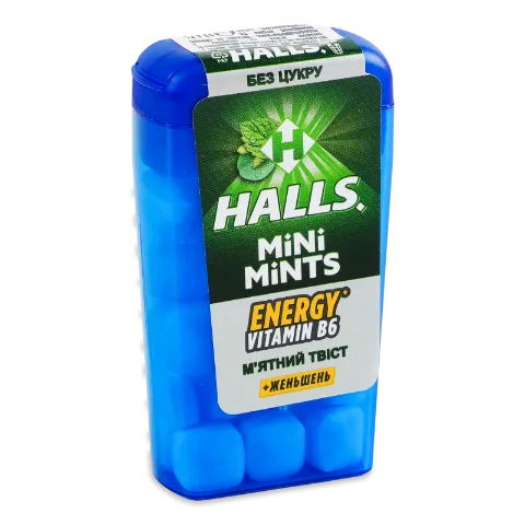 Леденцы Halls Mini Mints мята с витамин В б/сахара