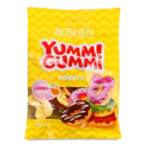 Цукерки Roshen Yummi Gummi Donuts желейні