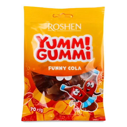 Цукерки Roshen Yummi Gummi Funny Cola желейні