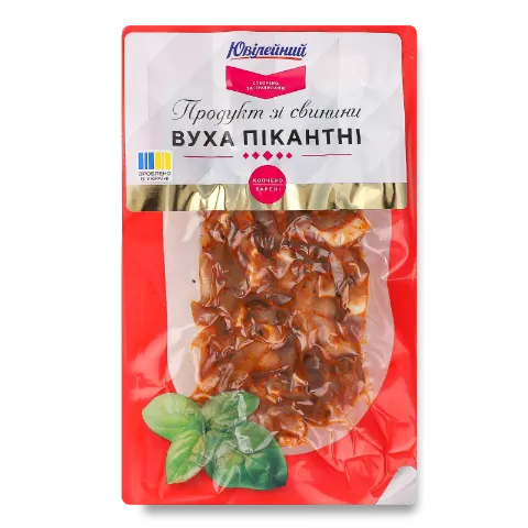 Продукт із свинини «Ювілейний» «Вуха пікантні» в/к