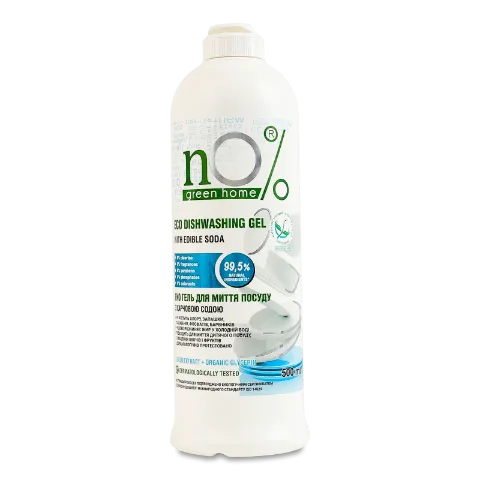 Гель д/посуды n0% green home Эко с нат пищ содой