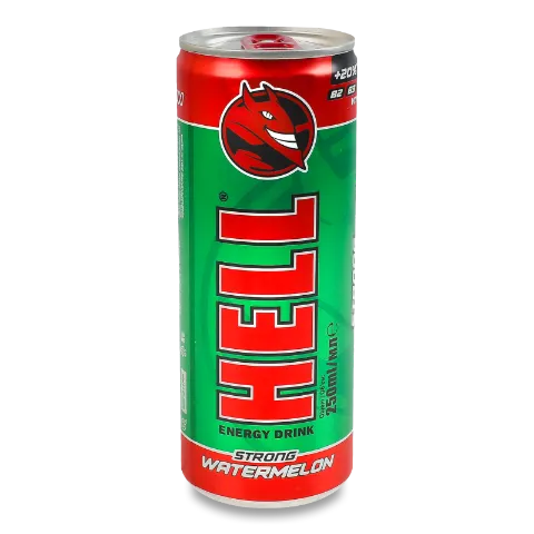 Напій енергетичний Hell Strong Watermelon безалкогольний з/б