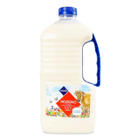 Молоко пастеризоване Премія питне 3,2% пляшка