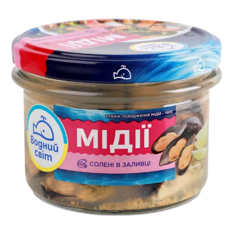 М‘ясо мідій Водний світ в заливцi