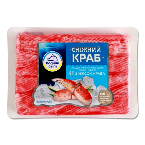 Палички крабові Водний світ Сніговий краб охолоджені