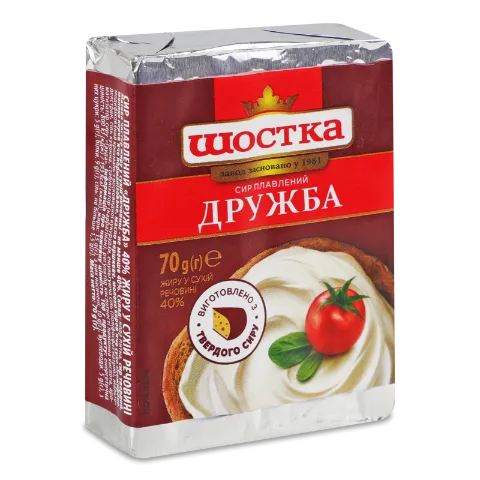 Сир плавлений «Шостка» «Дружба» 40%