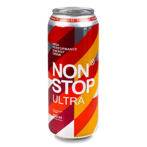 Напій енергетичний Non Stop Ultra сильногазований безалкогольний з/б