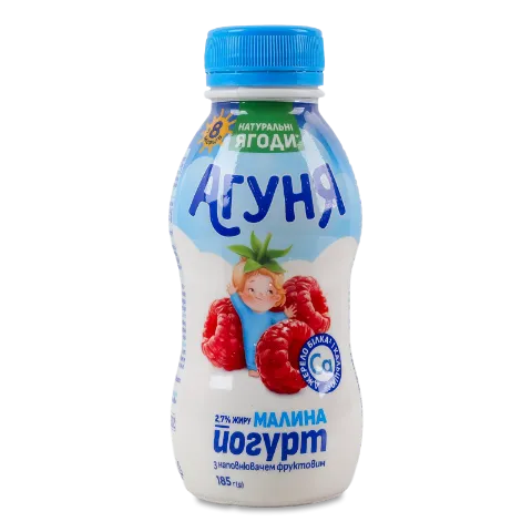 Йогурт «Агуня» малина з пробіо-вітамінами 2,7% пл