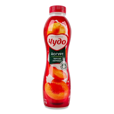 Йогурт «Чудо» «Персик-абрикос» 2,5% пляшка