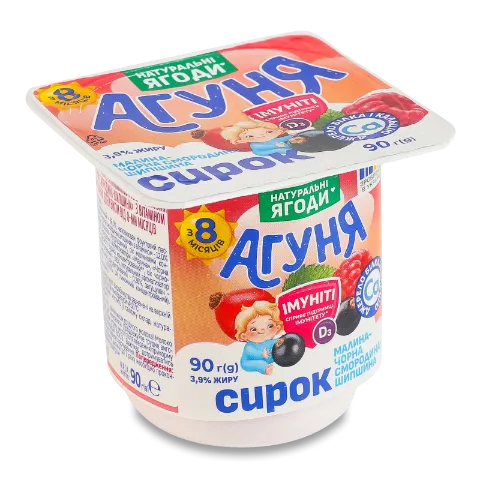 Сирок «Агуня» малина чорна смородина шипшина 3,9%