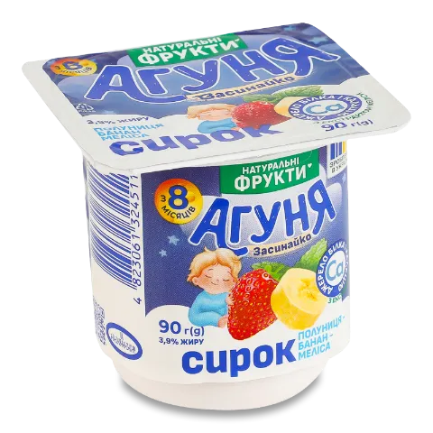 Сирок «Агуня» полуниця банан меліса для діт 3,9%