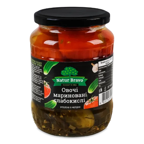 Овочі Natur Bravo мариновані слабокислі