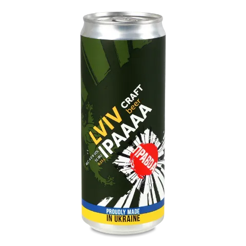 Пиво Правда Lviv IPA светлое нефильтрованное ж/б