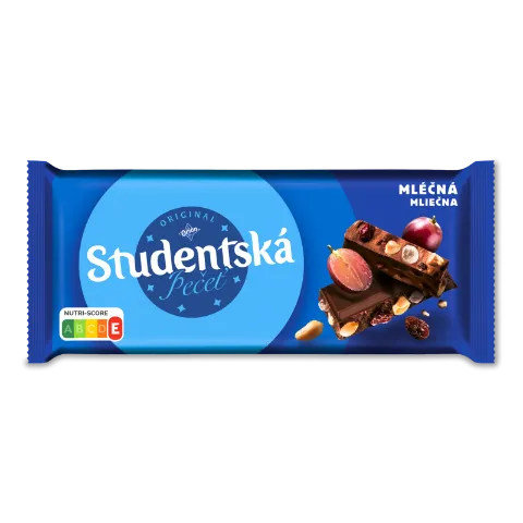 Шоколад молочний Studentska з арахісом, родзинками та желейними шматочками