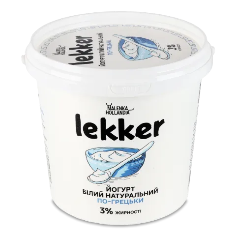 Йогурт Lekker по-грецьки білий натуральний 3%