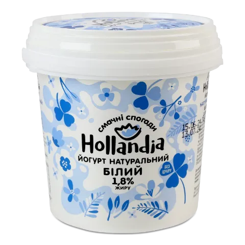 Йогурт Hollandia білий 1,8%
