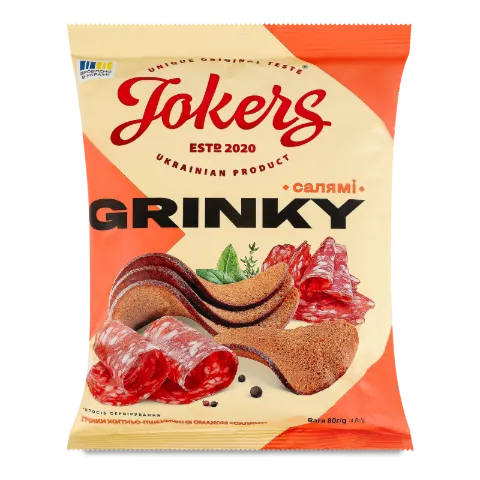 Грінки Jokers житньо-пшеничні зі смаком салямі