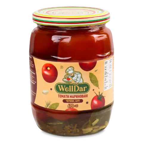 Томати WellDar мариновані пастеризовані