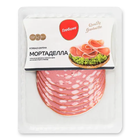 Ковбаса «Глобино «Мортаделла» варена, в/ґ