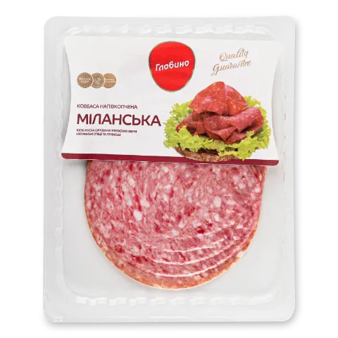 Ковбаса Глобино Міланська н/к в/г нарізка