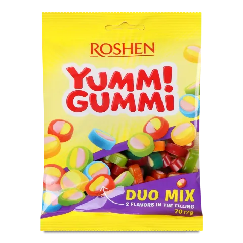 Цукерки Roshen Yummi Gummi Duo Mix желейні