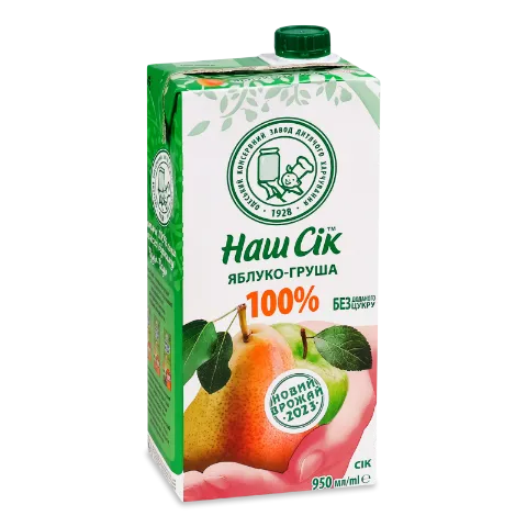 Сік «Наш Сік» яблучно-грушевий