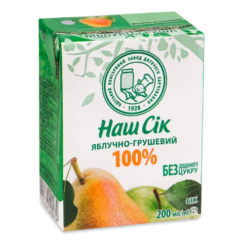 Сік «Наш Сік» яблучно-грушевий