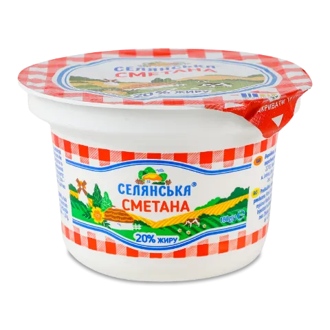 Сметана Селянська 20% стакан