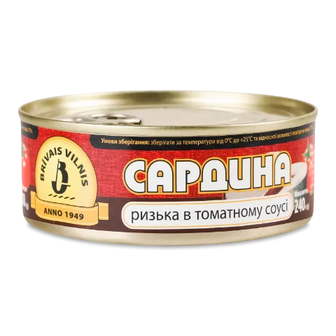 Сардина Brivais Vilnis «Ризька» в томатному соусі
