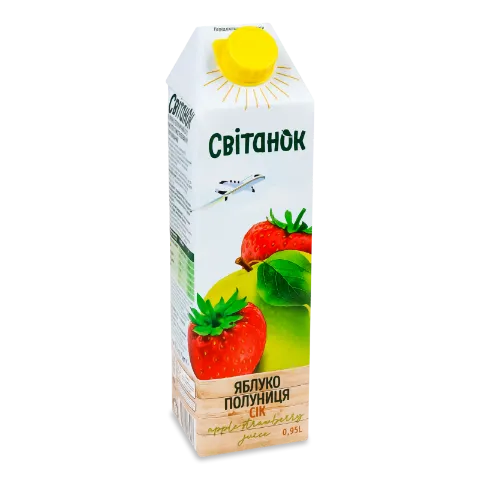 Сок Світанок Яблоко клубника с мякотью